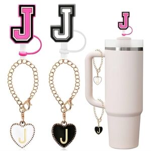 Intial "J" Straw Covers/Charms
